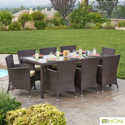 Kennerdell 9 Piece Dining Set with Cushions