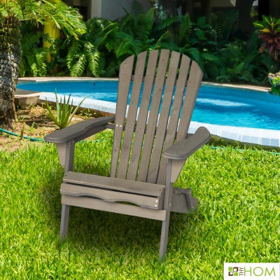 Cuyler Solid Wood Folding Adirondack Chair
